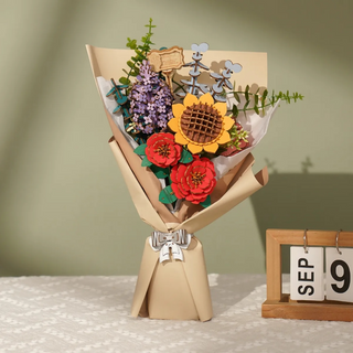 3D Wooden Puzzle Flower Bouquet Bundle