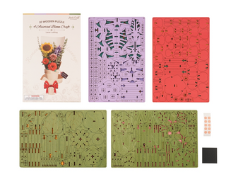 3D Wooden Puzzle Flower Bouquet Bundle