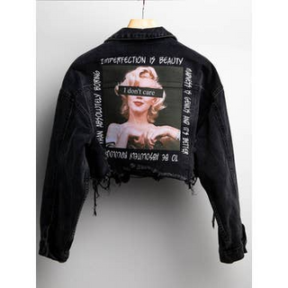 Marilyn Monroe Cropped Denim Jacket