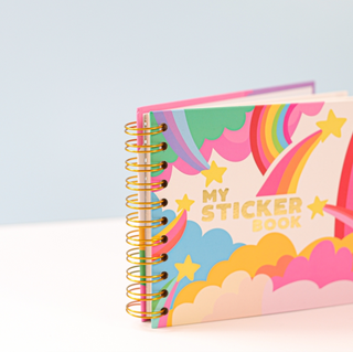 Hardcover Retro Style Collectible Sticker Books