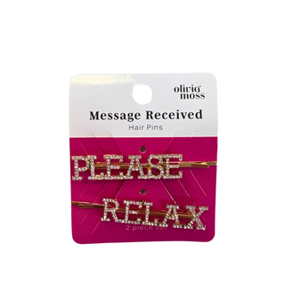 Message Received Hair Pins