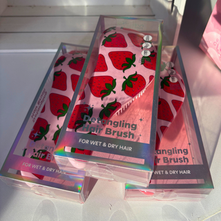 Strawberry Print Detangling Wet and Dry Hair Brush
